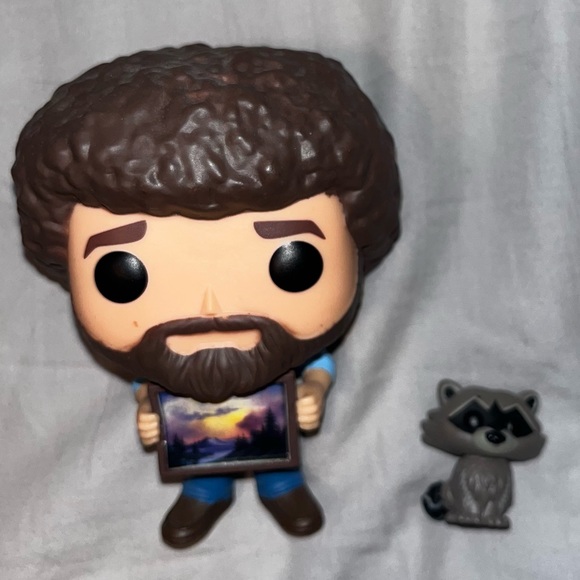 Bob Ross w/Raccoon Funko - Picture 1 of 4